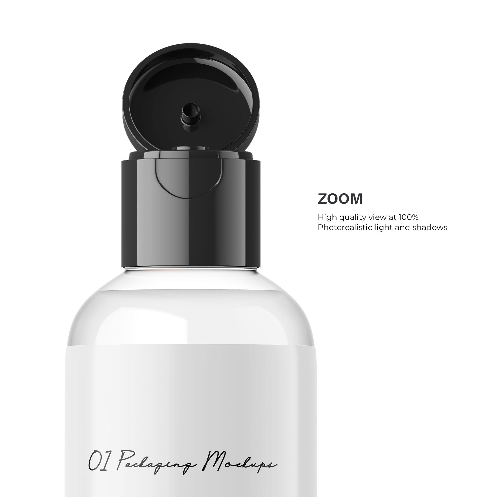 Clear Flip Top Bottle - 100 ml