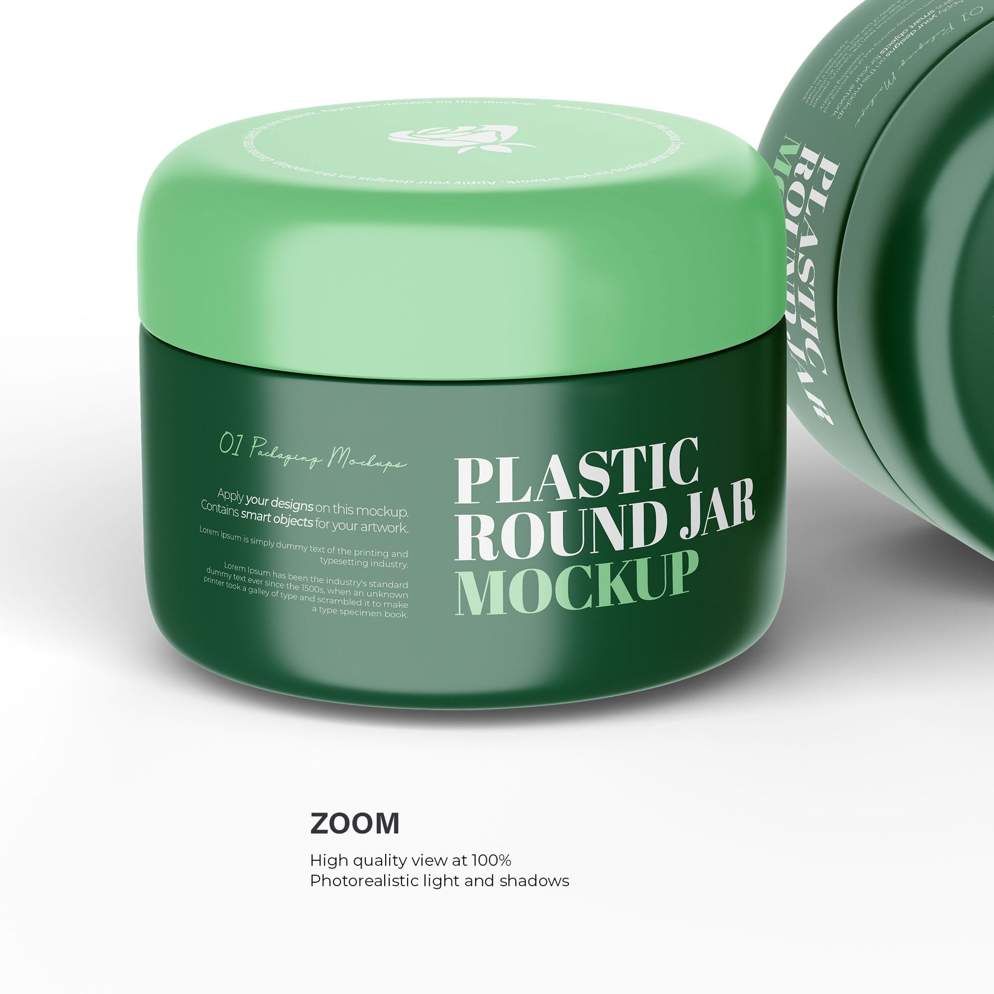 Plastic Round Cream Jars - 5 Mockups Bundle