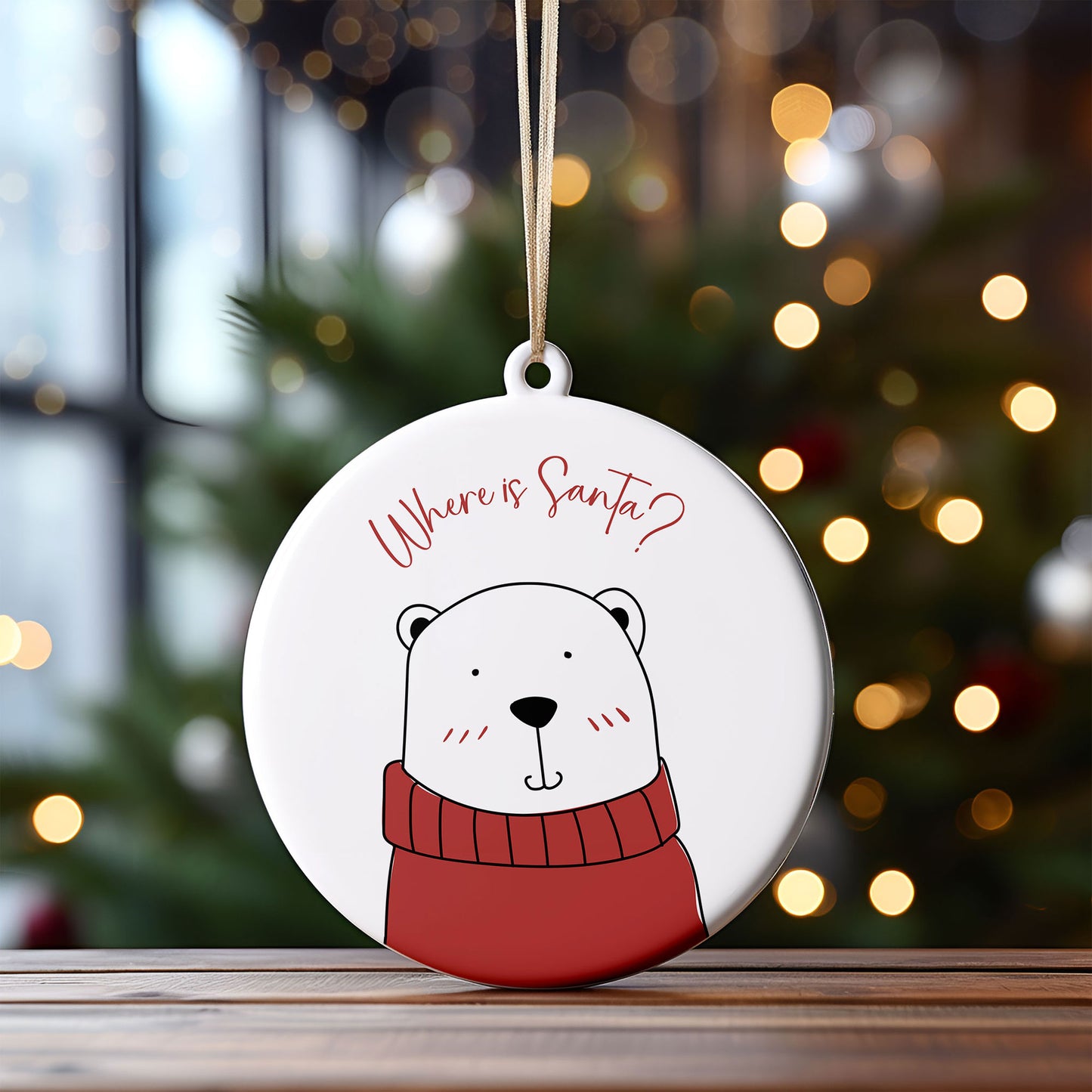 Digital Ceramic Christmas Ornament Mockup