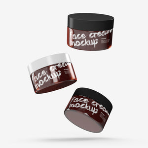 Amber Cream Jars - Cosmetic Mockup