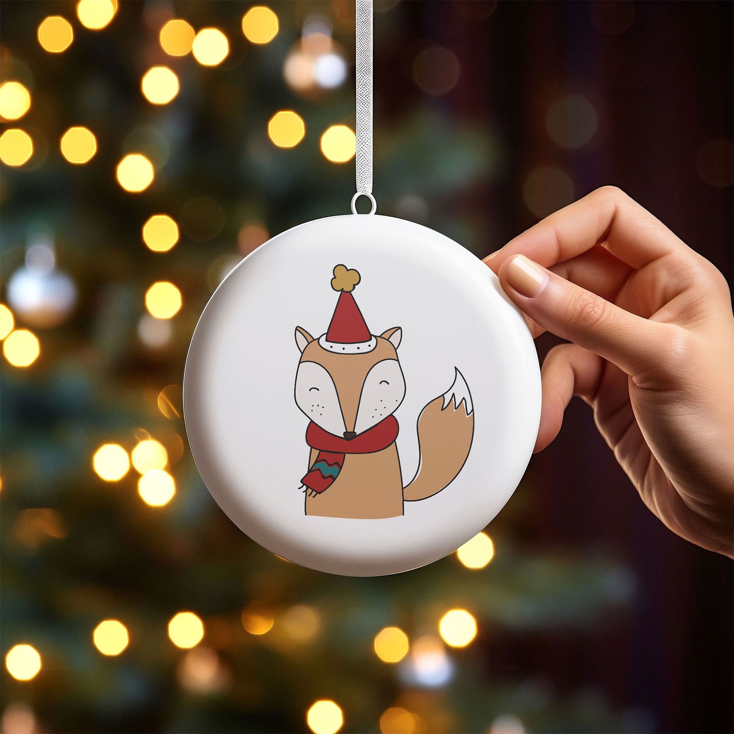 Digital Ceramic Christmas Ornament Mockup