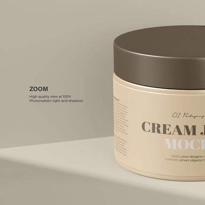 Digital Plastic Jar - Cosmetic Product Mockup - PSD / JPG