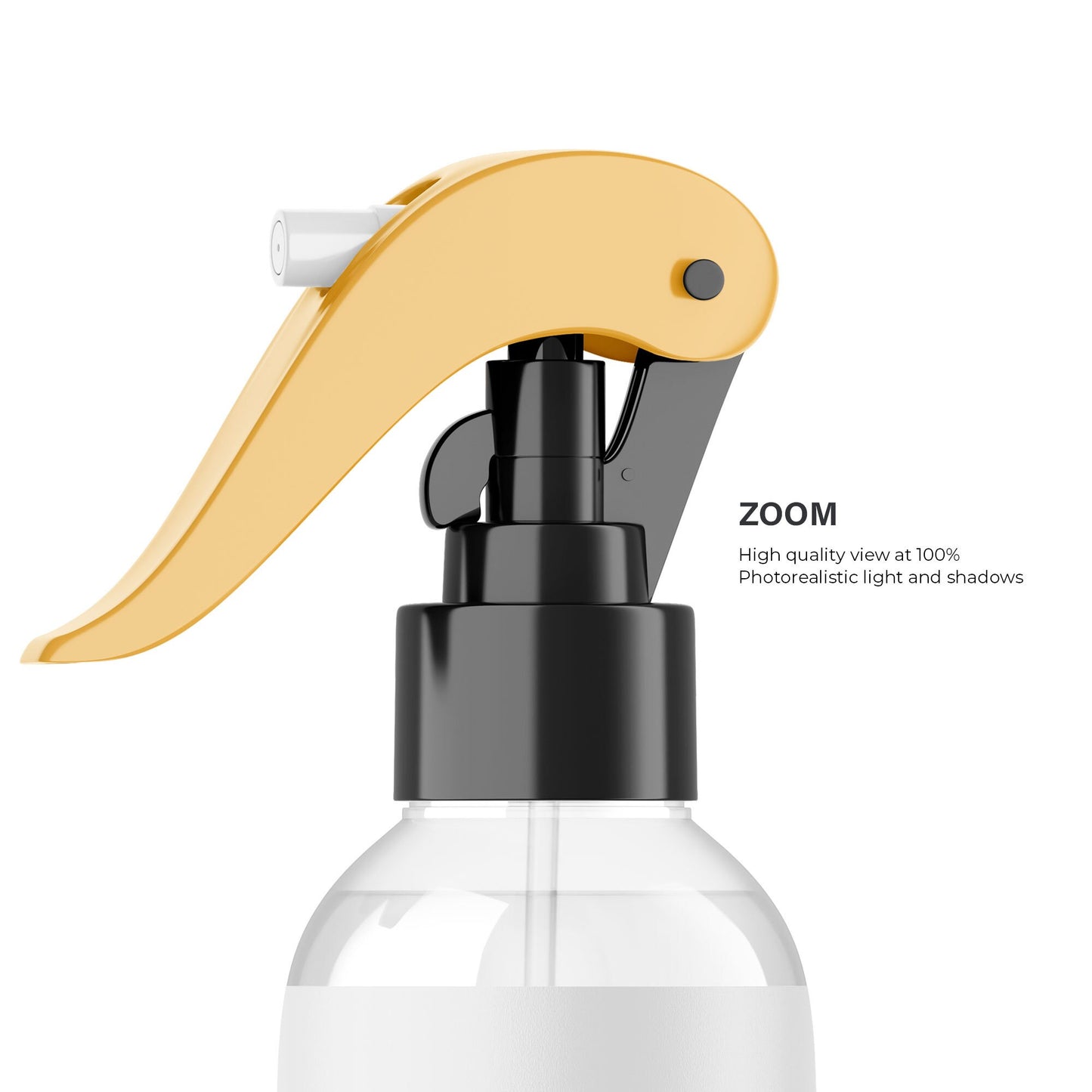 Digital Clear Trigger Spray Bottle - Cosmetic Mockup - PSD / PNG / JPG