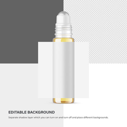 Oil In Clear Roller Bottle - Expanded Label & Editable Lid