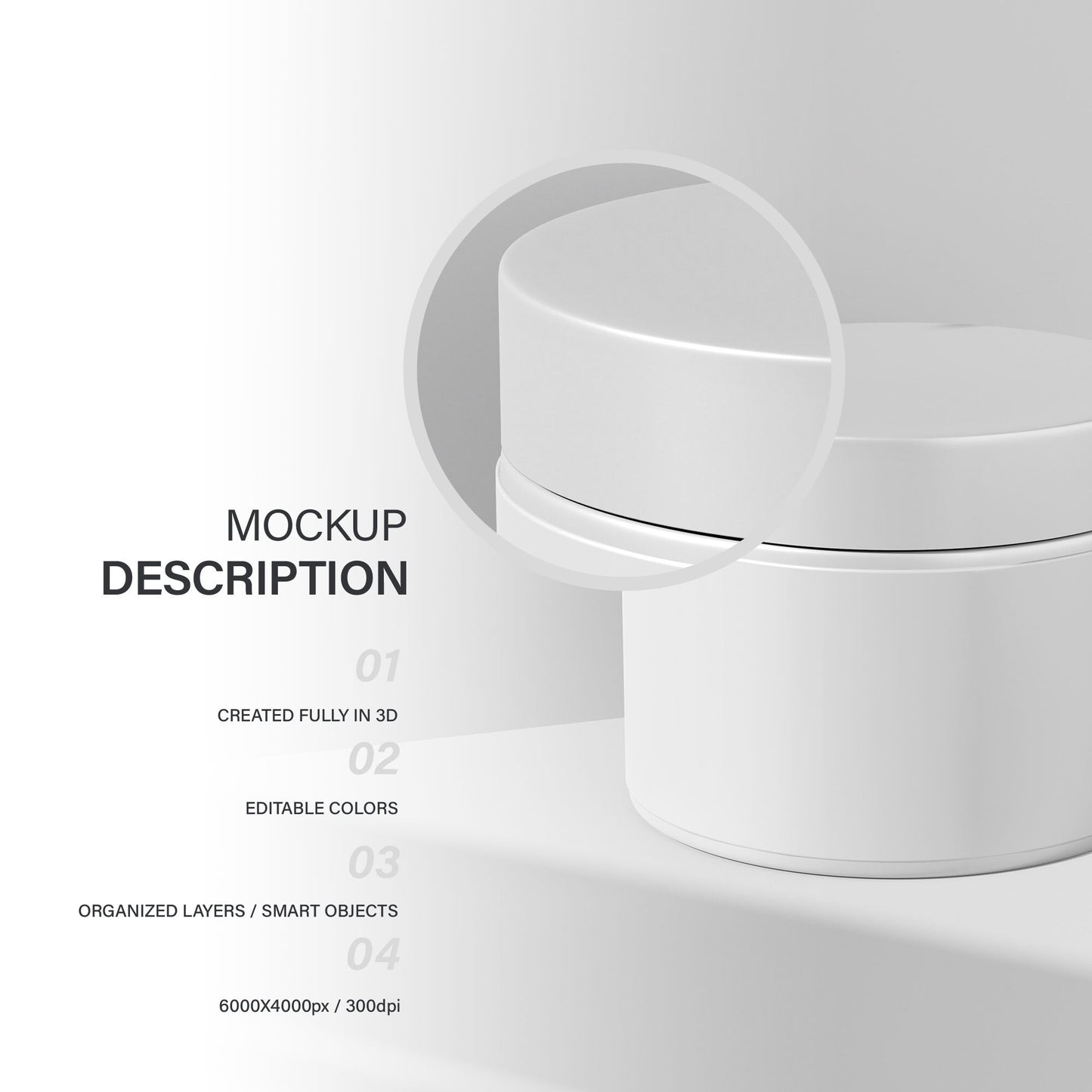 Digital Plastic Jar - Cosmetic Product Mockup - PSD / JPG