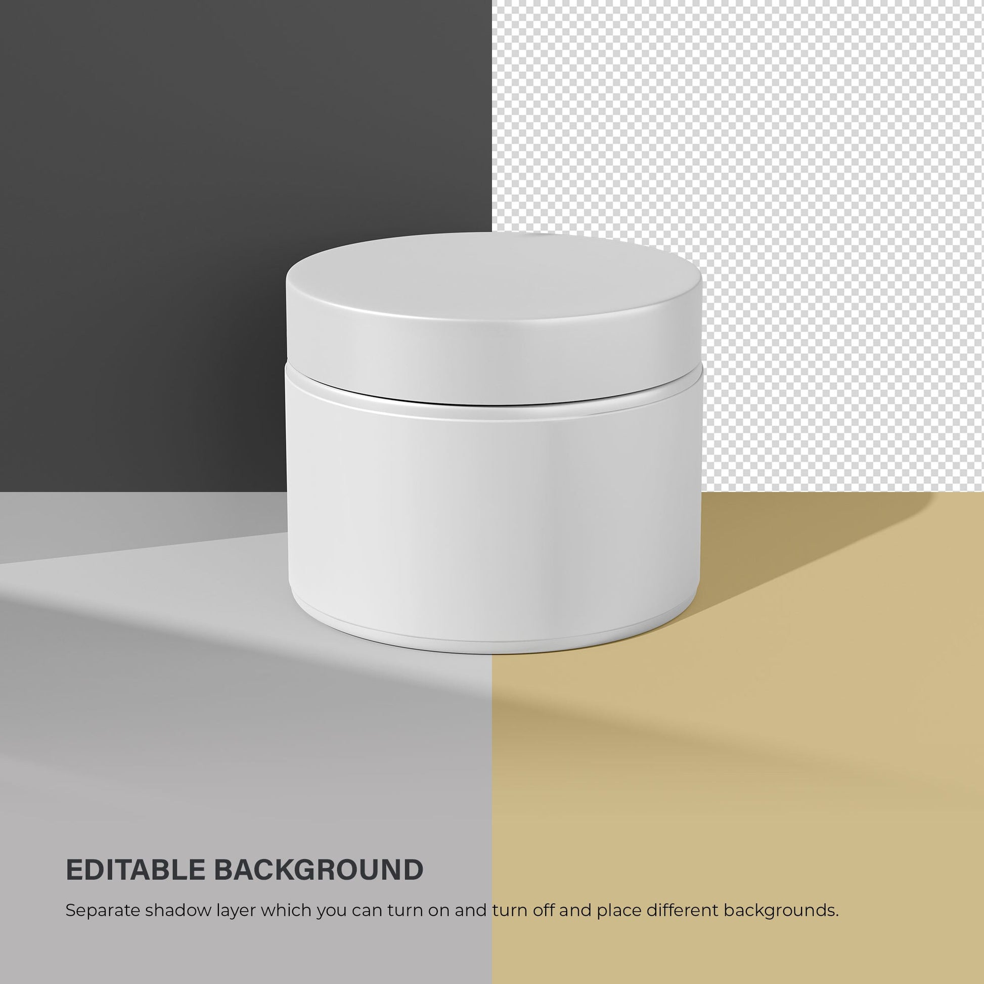 Digital Plastic Jar - Cosmetic Product Mockup - PSD / JPG