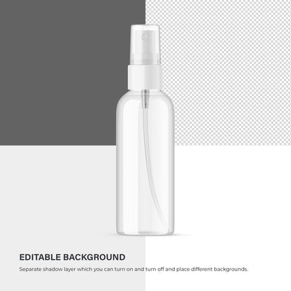 Digital Clear Spray Bottle - Cosmetic Mockup - PSD / PNG / JPG