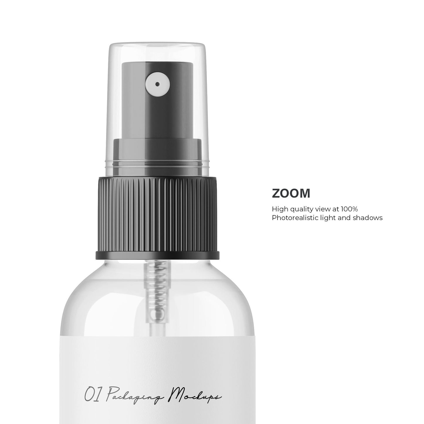 Digital Clear Spray Bottle - Cosmetic Mockup - PSD / PNG / JPG