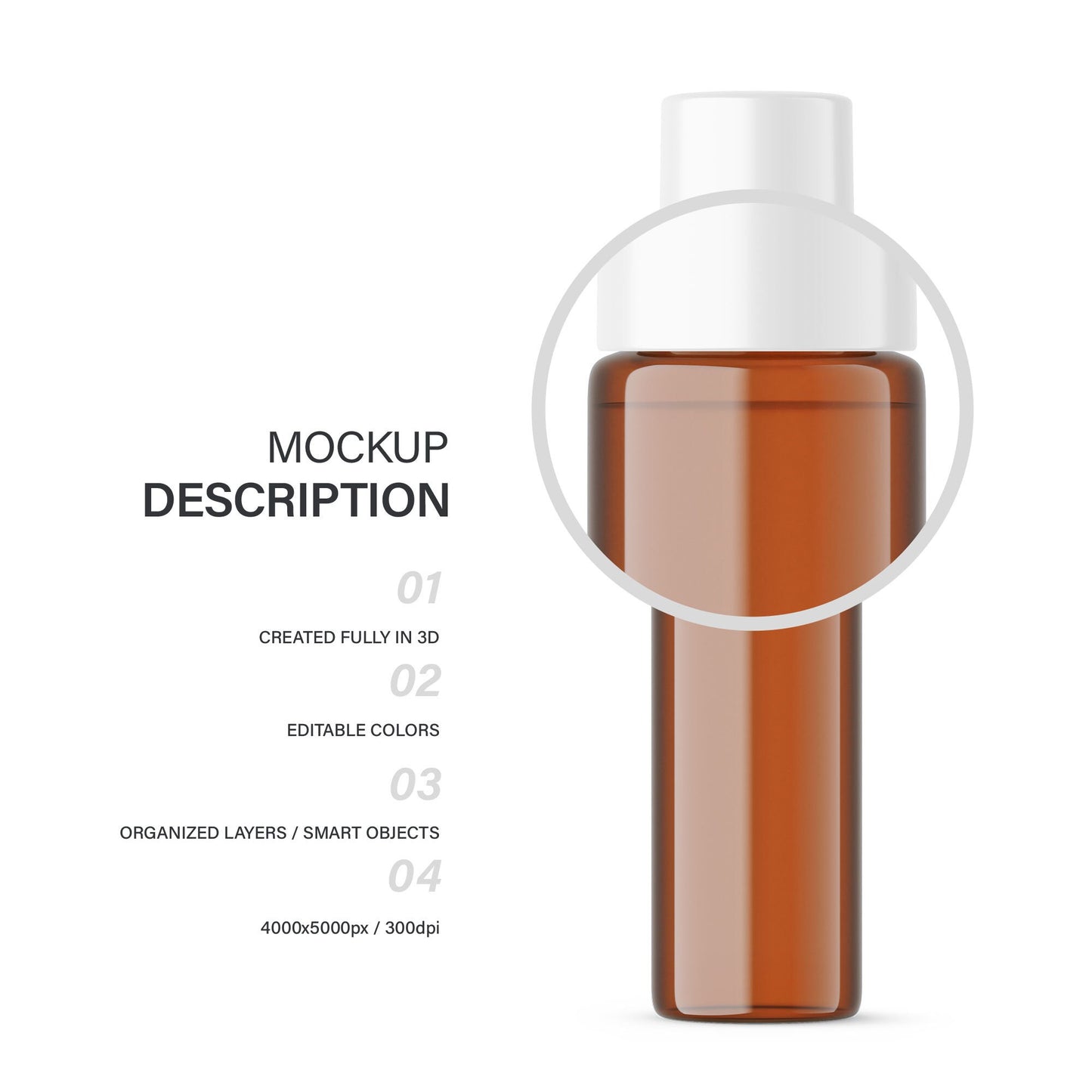 Amber Roller Bottle - Editable Lid