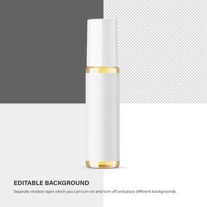 Oil In Clear Roller Bottle - Editable Lid