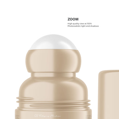 Digital Plastic Roll-On Bottle - Cosmetic Mockup - PSD / PNG / JPG