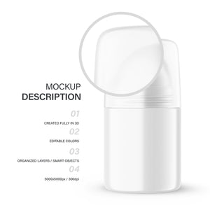 Digital Plastic Roll-On Bottle - Cosmetic Mockup - PSD / PNG / JPG