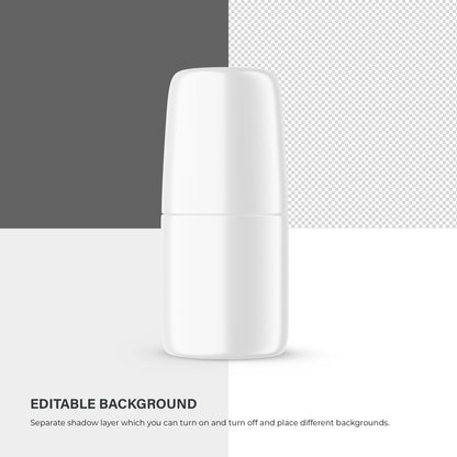 Digital Plastic Roll-On Bottle - Cosmetic Mockup - PSD / PNG / JPG