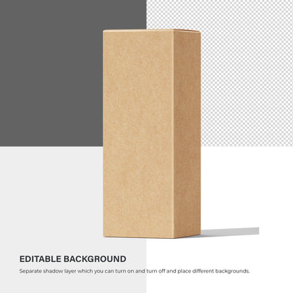 Digital Cardboard Box Mockup - PSD / PNG / JPG