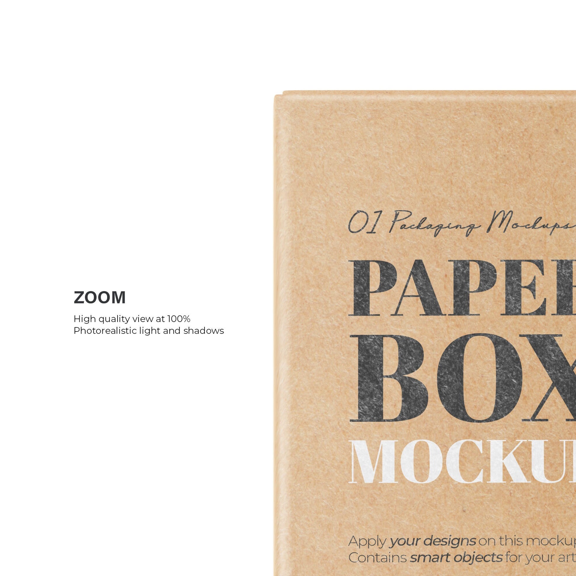 Tall Cardboard Box Mockup