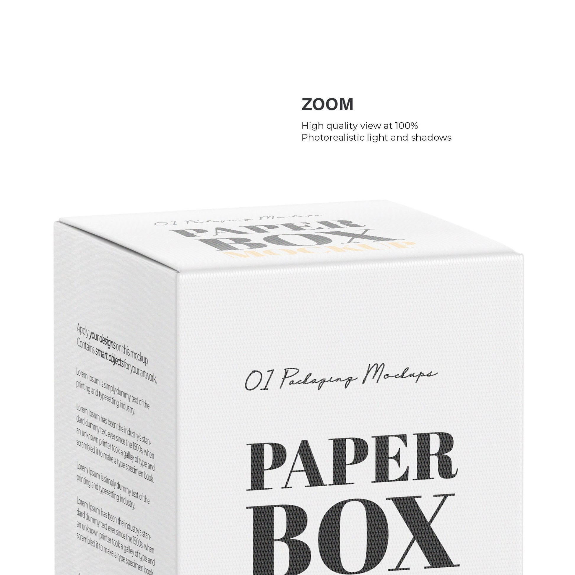 Digital Paper Box Mockup - PSD / PNG / JPG