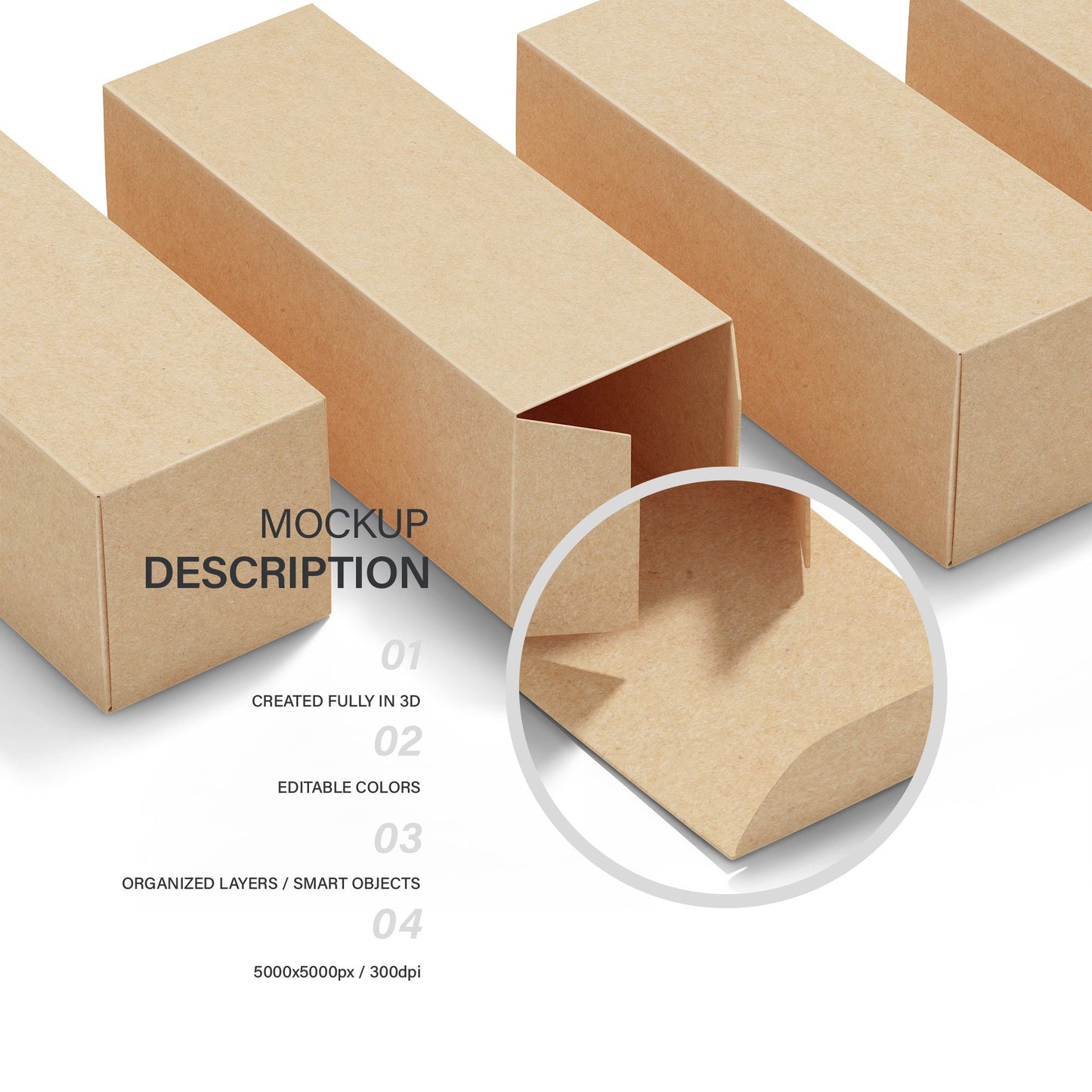 Digital Lying Cardboard Boxes Mockup - PSD / PNG / JPG