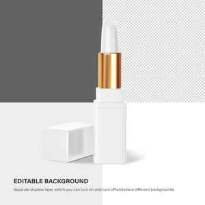 Digital Square Editable Lipstick - Cosmetic Mockup - PSD / PNG / JPG