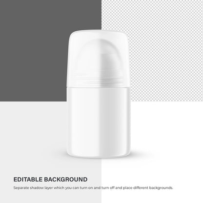 Digital Plastic Roll-On Bottle - Cosmetic Mockup - PSD / PNG / JPG