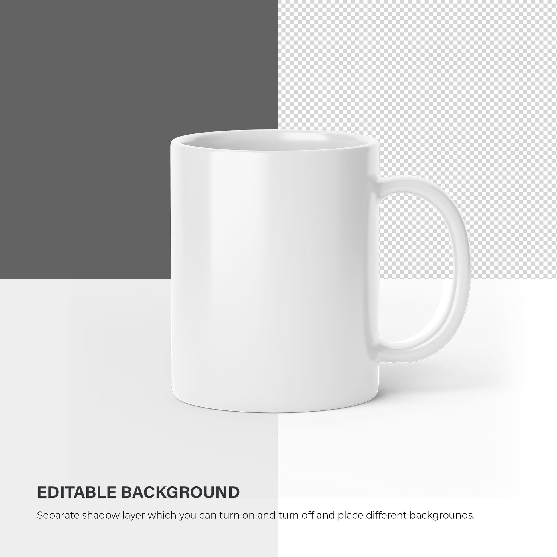 Digital Ceramic Mug Mockup - PSD / PNG / JPG