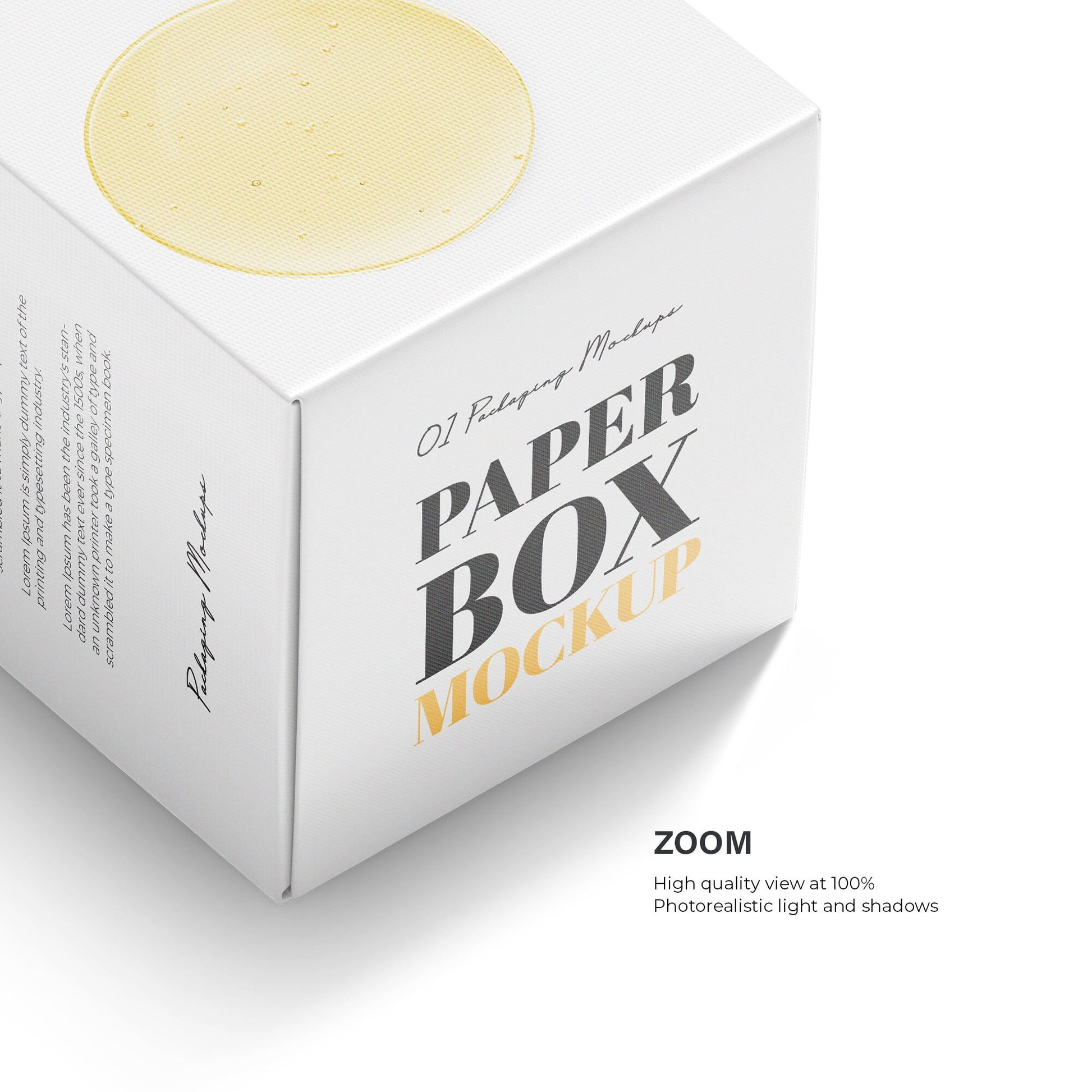 Digital Lying Paper Box Mockup - PSD / PNG / JPG