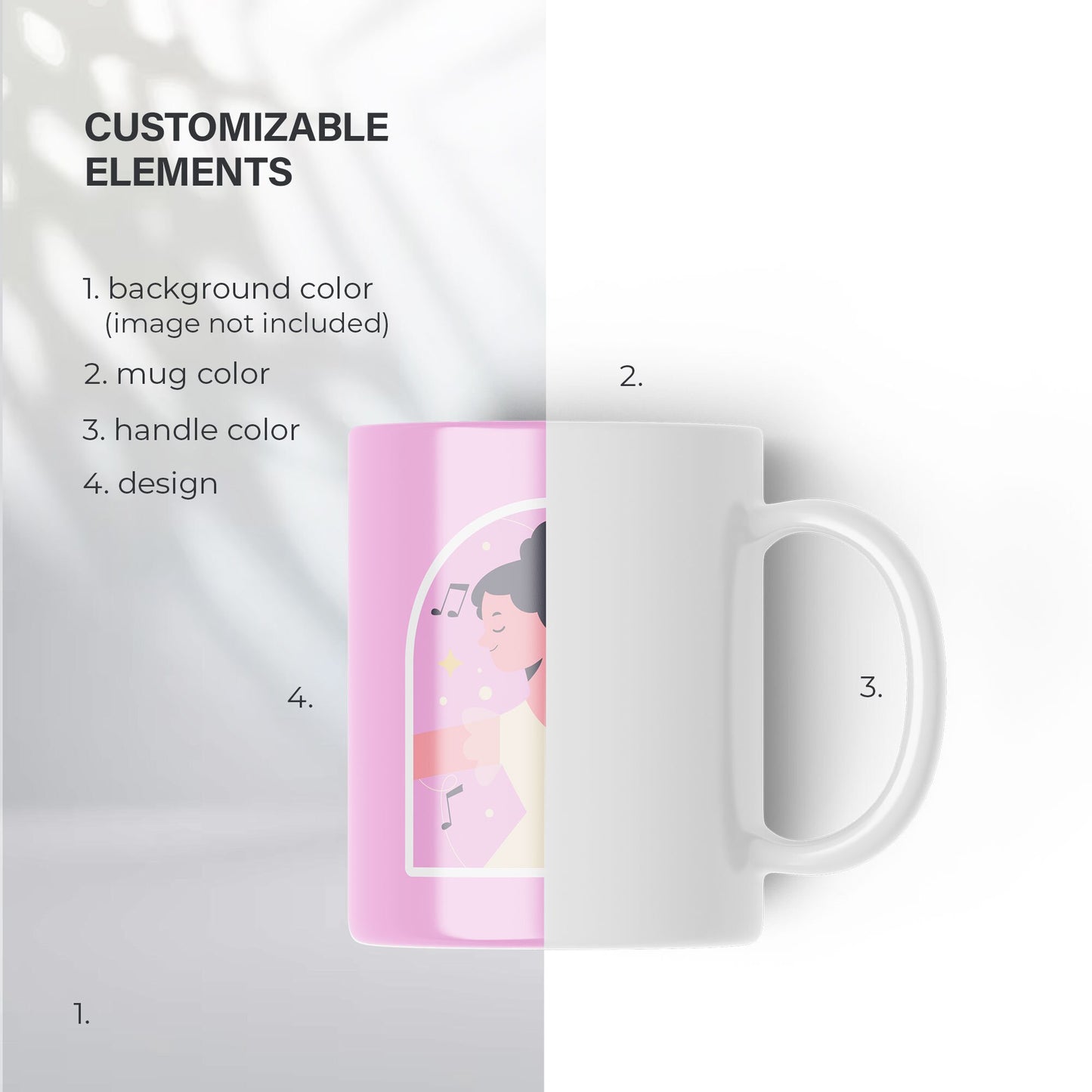 Digital Ceramic Mug Mockup - PSD / PNG / JPG