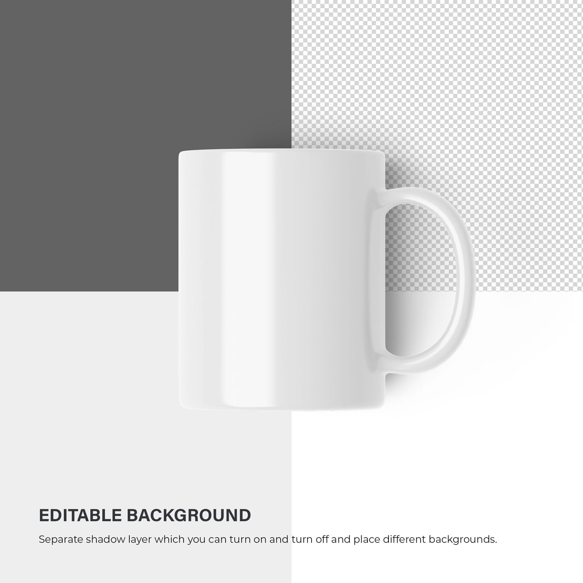 Digital Ceramic Mug Mockup - PSD / PNG / JPG