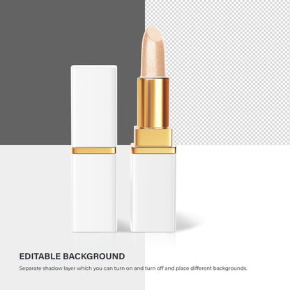 Digital Editable Square Lipstick - Cosmetic Mockup - PSD / PNG / JPG