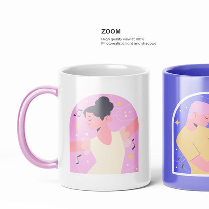 Digital Ceramic Mugs Mockup - PSD / PNG / JPG