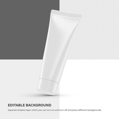 Digital Glossy Cosmetic Tube With Screw Cap - Mockup - PSD / PNG / JPG