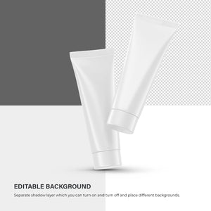 Digital Glossy Cosmetic Tubes With Screw Cap - Mockup - PSD / PNG / JPG