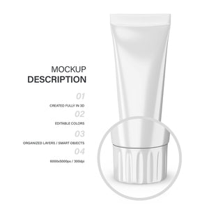 Digital Plastic Toothpaste Tube - Mockup - PSD / PNG / JPG