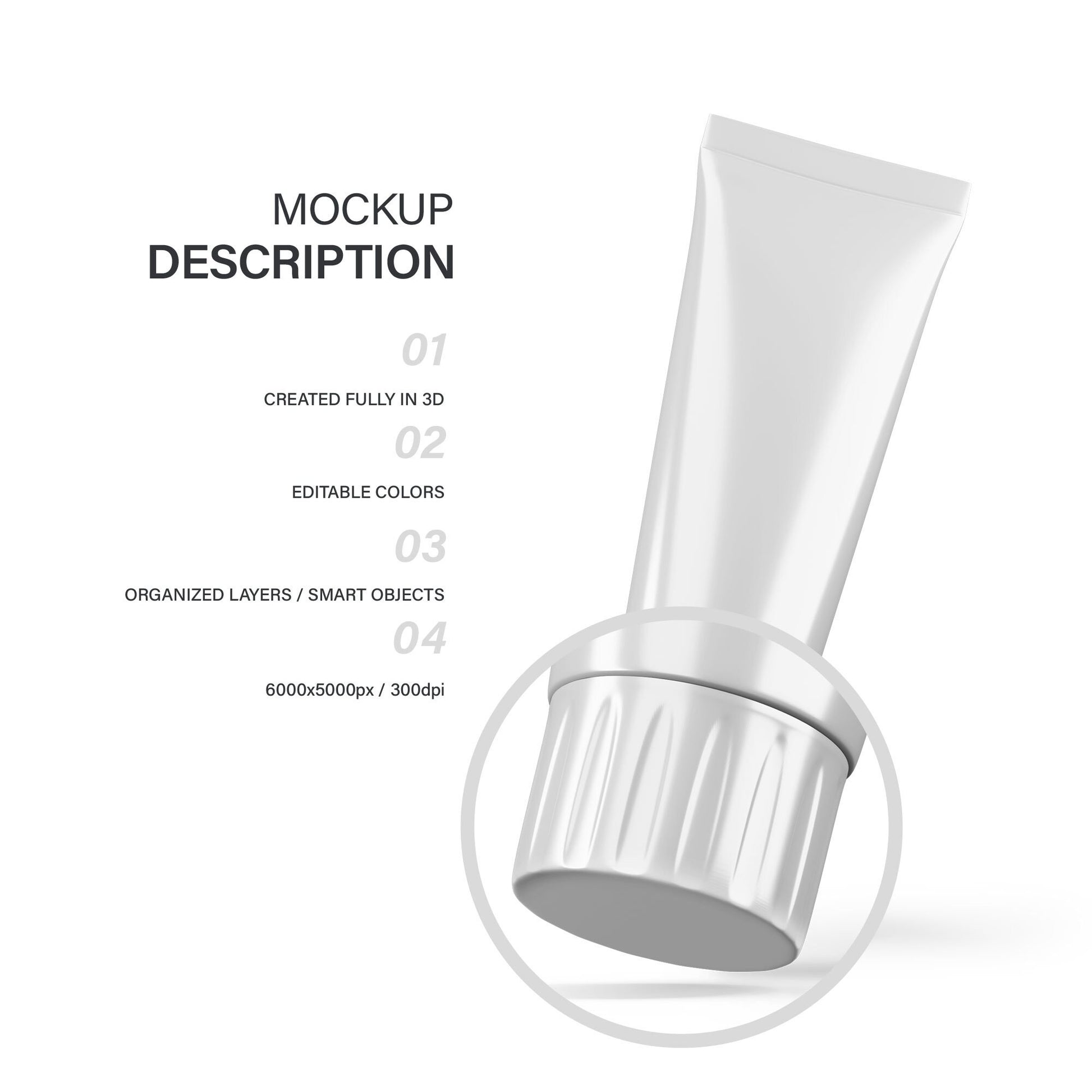 Digital Plastic Toothpaste Tube - Mockup - PSD / PNG / JPG