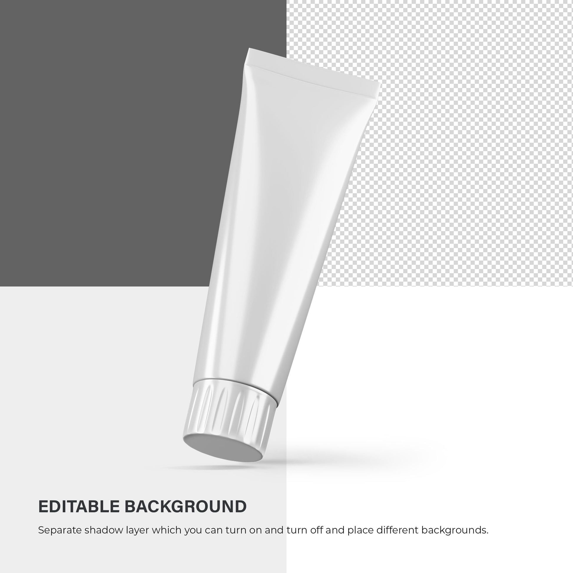 Digital Plastic Toothpaste Tube - Mockup - PSD / PNG / JPG