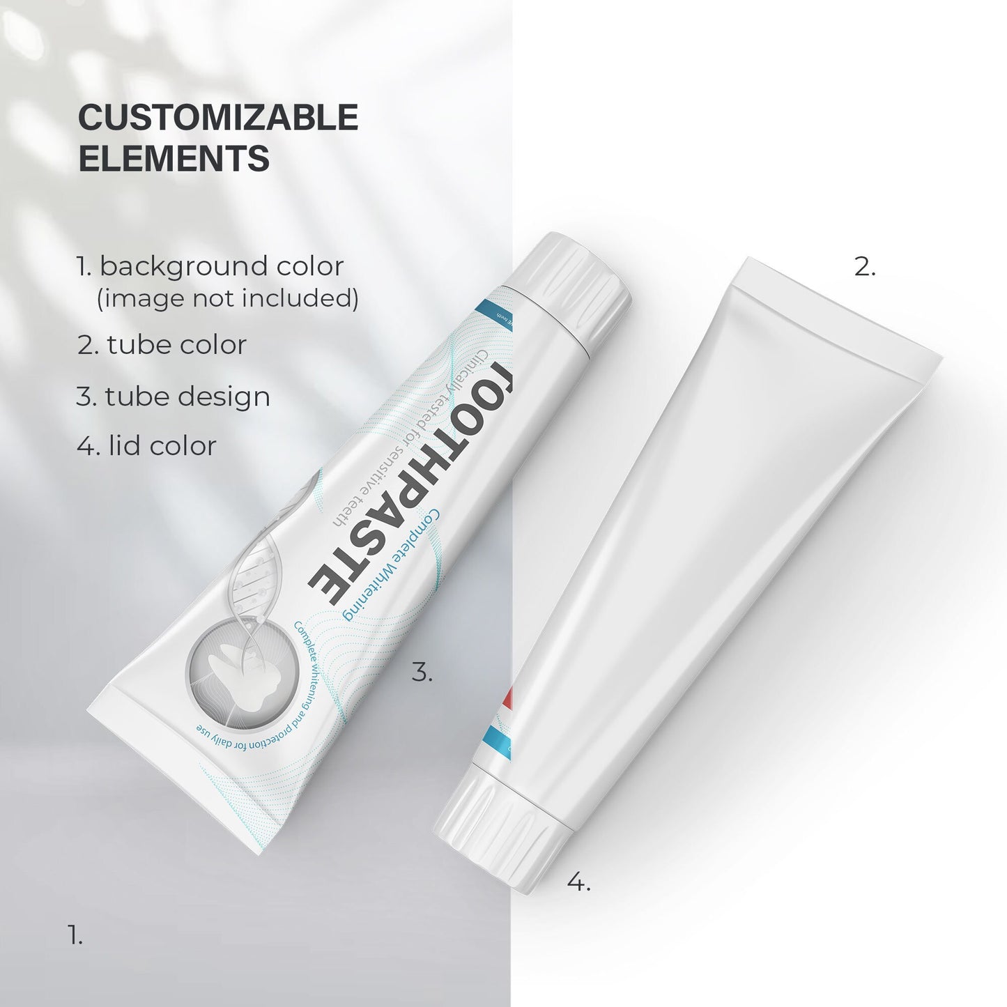 Digital Plastic Toothpaste Tubes - Mockup - PSD / PNG / JPG