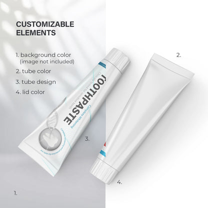 Digital Plastic Toothpaste Tubes - Mockup - PSD / PNG / JPG