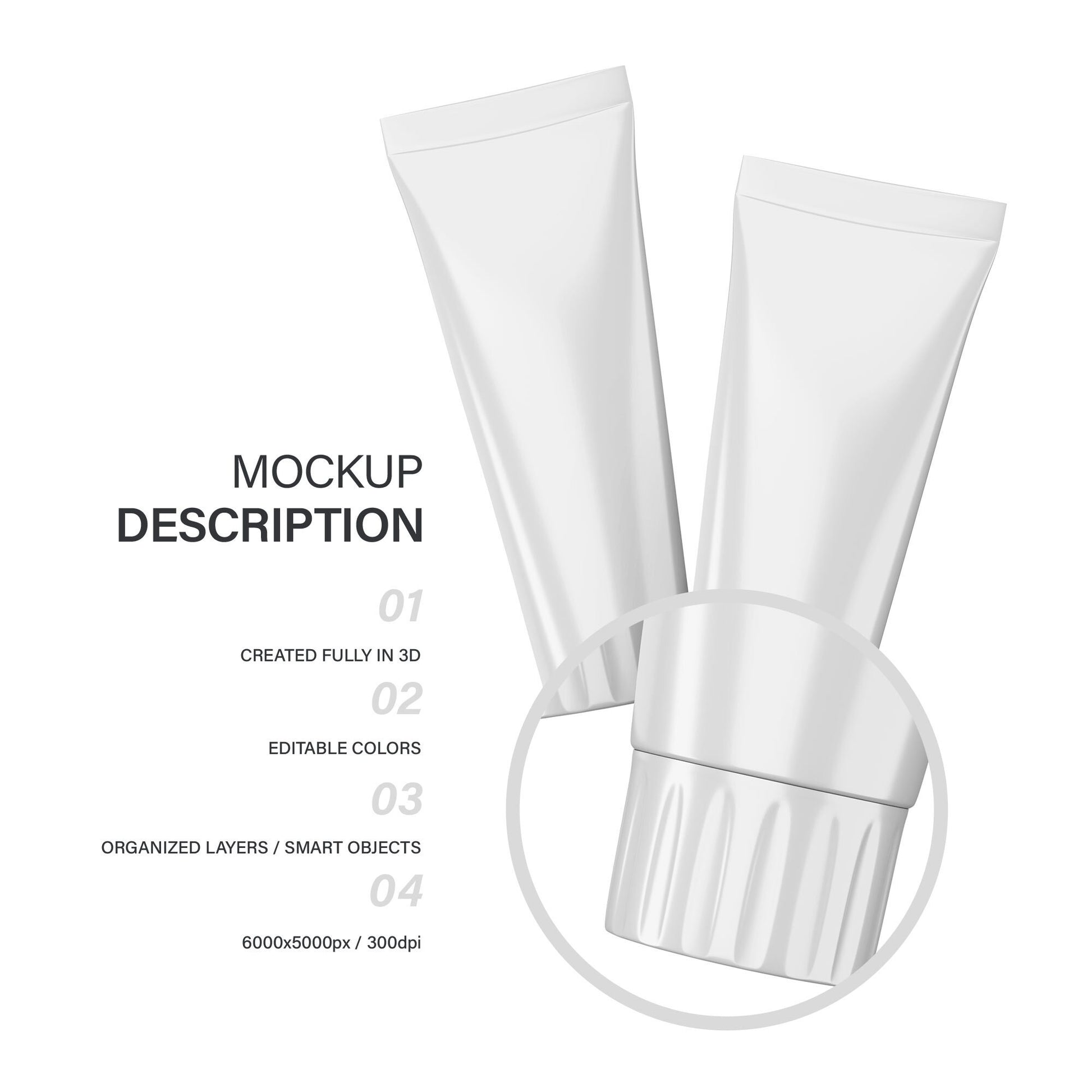 Digital Plastic Toothpaste Tubes - Mockup - PSD / PNG / JPG