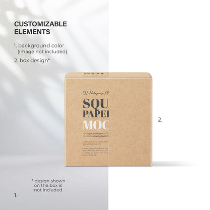 Digital Square Cardboard Box Mockup - PSD / PNG / JPG