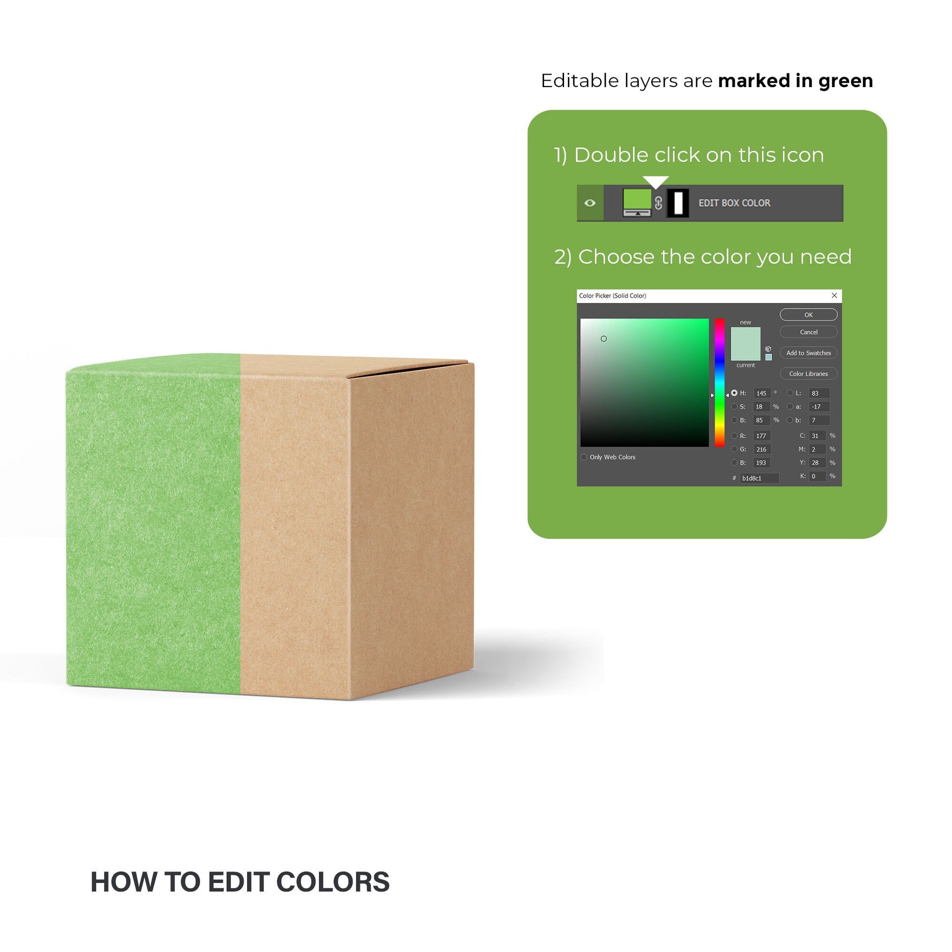 Digital Square Cardboard Box Mockup - PSD / PNG / JPG