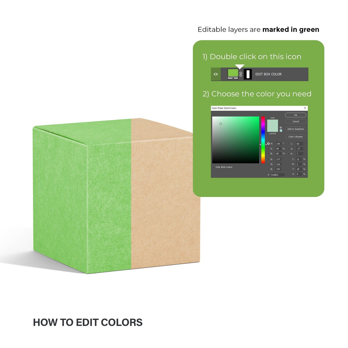 Digital Square Cardboard Box Mockup - PSD / PNG / JPG