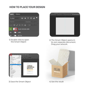 Digital Square Cardboard Box Mockup - PSD / PNG / JPG