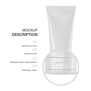 Digital Glossy Cosmetic Tube - Mockup - PSD / PNG / JPG