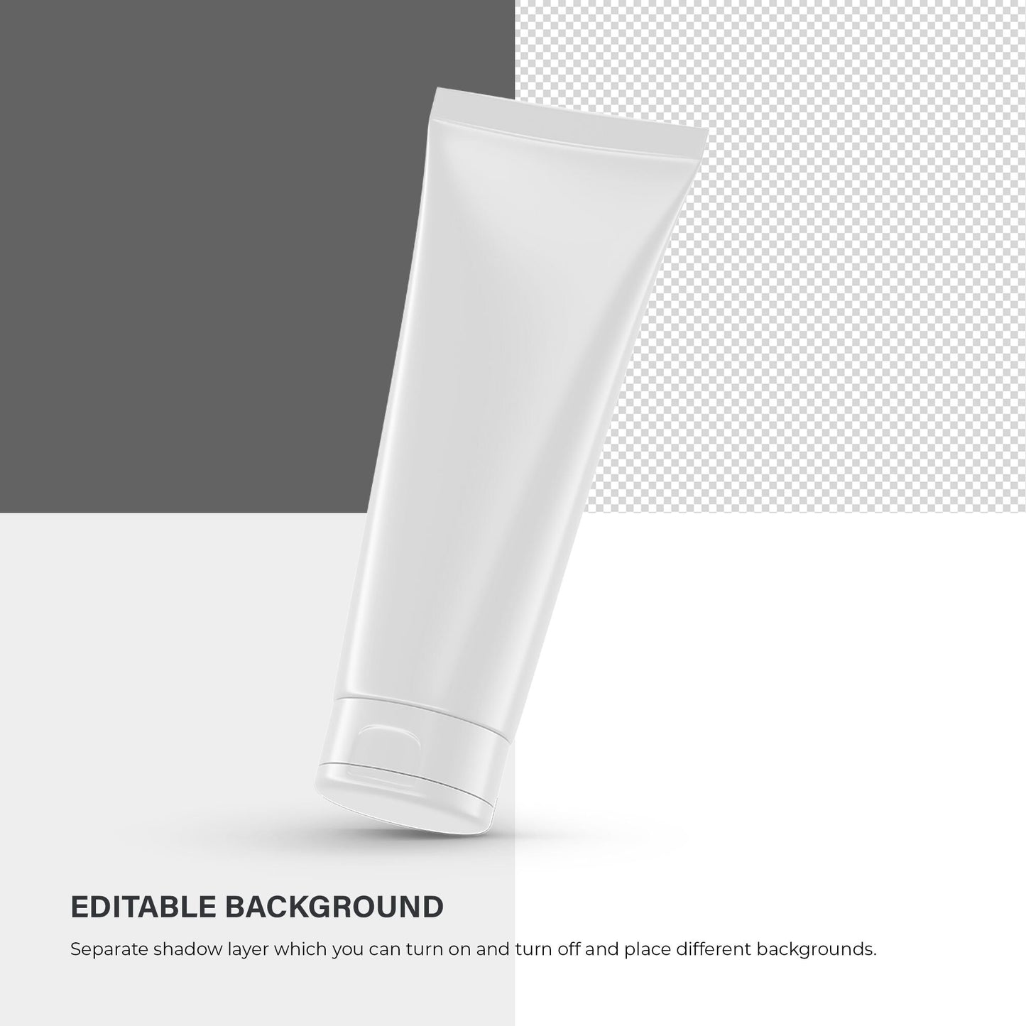 Digital Glossy Cosmetic Tube - Mockup - PSD / PNG / JPG