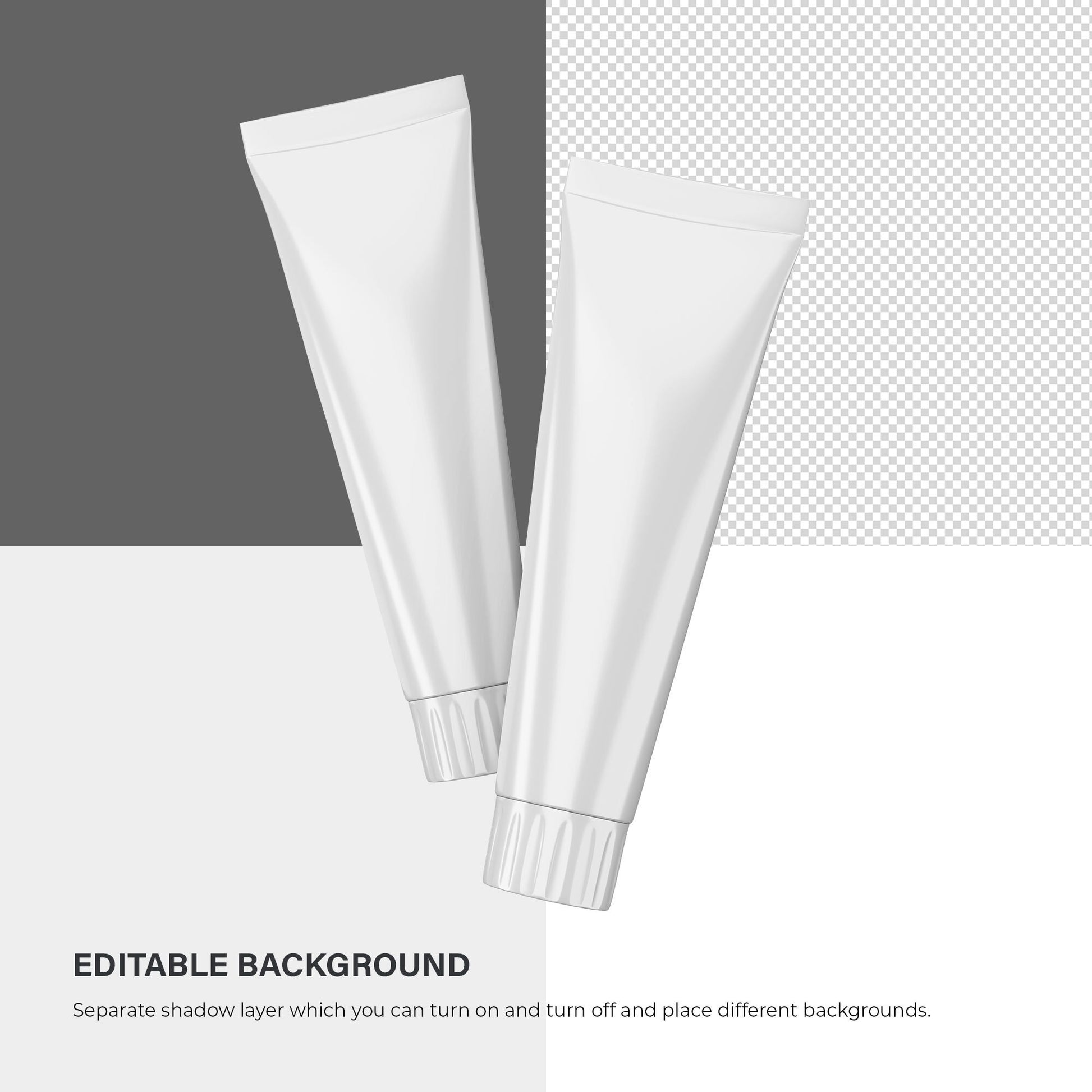 Digital Plastic Toothpaste Tubes - Mockup - PSD / PNG / JPG