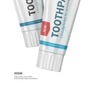 Digital Plastic Toothpaste Tubes - Mockup - PSD / PNG / JPG