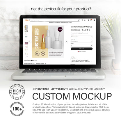 Digital Plastic Jar - Cosmetic Product Mockup - PSD / JPG