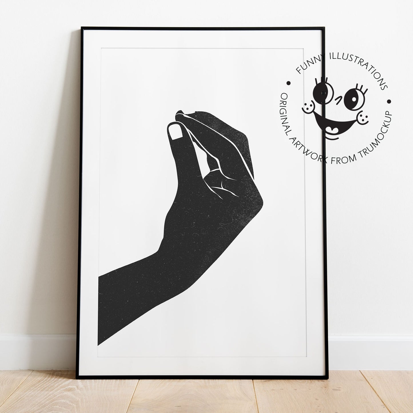 Italian Language Gesture - Funny Digital Illustration | Ready to Print Wall Art