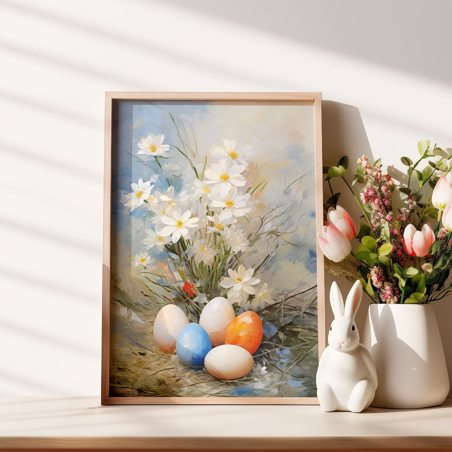 Digital Easter/Spring Theme Picture Frame Mockup - ISO Frame Size - PSD / JPG