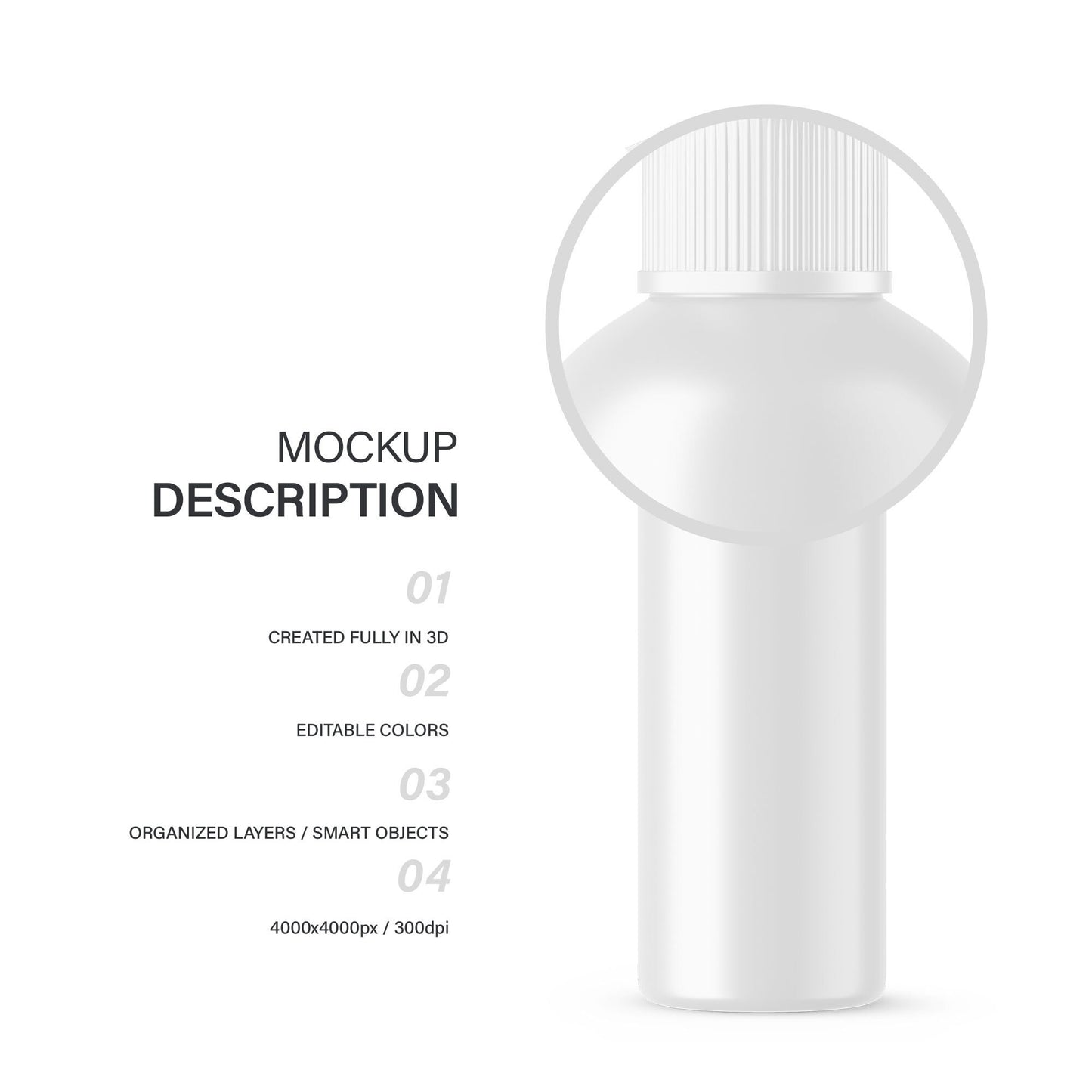 Digital Plastic Pump Bottle - Cosmetic Mockup - PSD / PNG / JPG