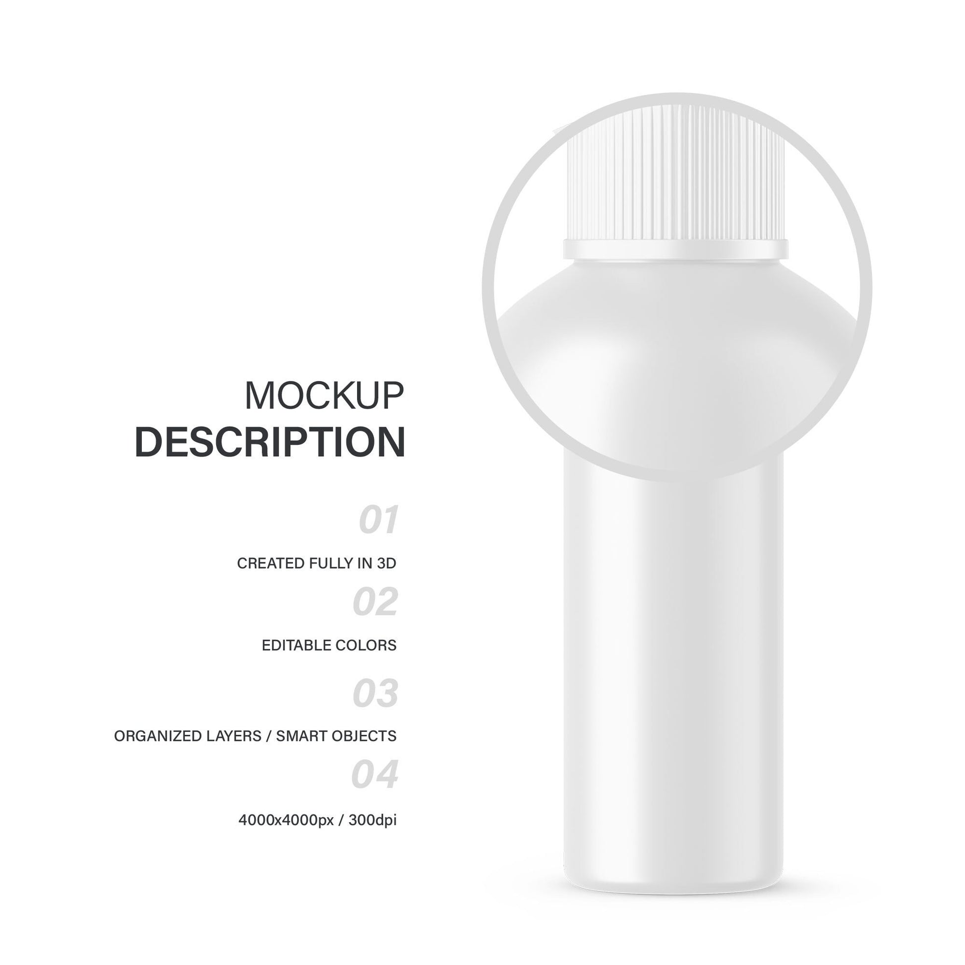 Digital Plastic Pump Bottle - Cosmetic Mockup - PSD / PNG / JPG